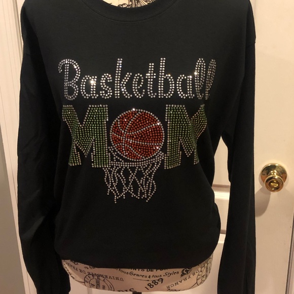 Rhinestone Bling Bling Basketball Mom, Custom Made T-shirt. Gildan L - Picture 2 of 6